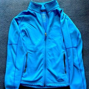 LL BEAN Women’s M Reg Light Blue 3/4 Zip Pullover